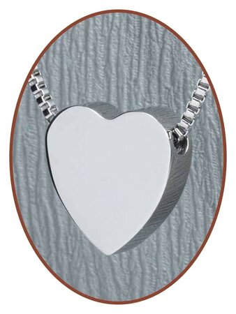 Stainless Steel Engravable Heart Cremation Pendant - B304