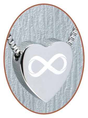 Stainless Steel 'Infinity' Heart Cremation Pendant - B304N