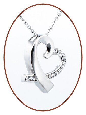 925 Sterling Silver Cremation Pendant 'in my heart' - Z017