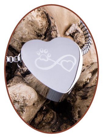 Stainless Steel 'Infinity' Heart Cremation Pendant - B304IZ