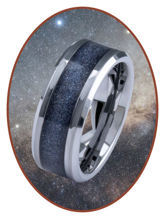 'Infinite Universe' Cremation Ring - 6 or 8mm wide - RB140IU-4M2B