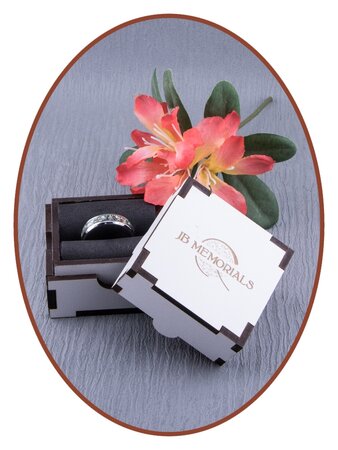 JB Memorials Stainless Steel Unisex Cremation Ash Ring 'Sparkling Bronze'- CRA007