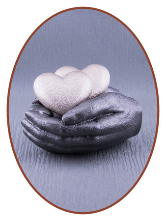 Mini Ash Urn 'Hearts in Hands' in Different Colors - HMP637