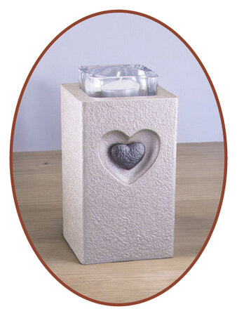 Mini Ash Urn with Tealight Holder Heart - HMP615G