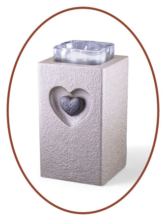 Mini Ash Urn with Tealight Holder Heart - HMP615G