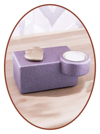 Mini Ash Urn with Tealight Holder 'Hearts' - HMP661A