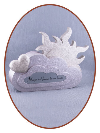 Mini Children / Baby 'Cloud & Sun' Ash Urn in Many Variations and Colors - HMP662