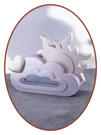 Mini Children / Baby 'Cloud & Sun' Ash Urn in Many Variations and Colors - HMP662