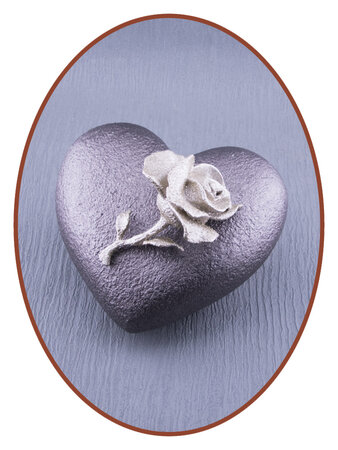 Mini Ash Urn 'Heart and Rose' in Different Colors - HMP673