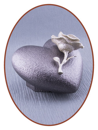 Mini Ash Urn 'Heart and Rose' in Different Colors - HMP673