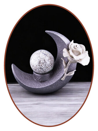 Mini Ash Urn 'Moon and Rose' in Different Colors - HMP672