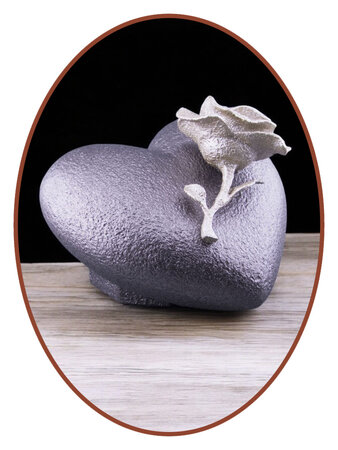 Mini Ash Urn 'Heart and Rose' in Different Colors - HMP673