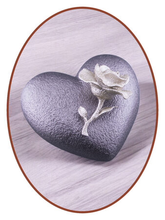 Mini Ash Urn 'Heart and Rose' in Different Colors - HMP673