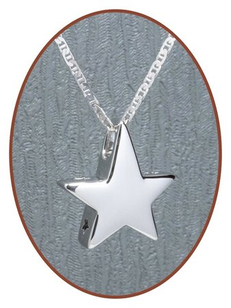 925 Sterling Silver Cremation Design 'Star' Pendant - Z011