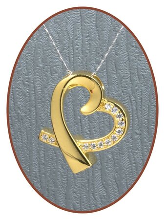 925 Sterling Silver Cremation Pendant 'in my heart' - Z017G