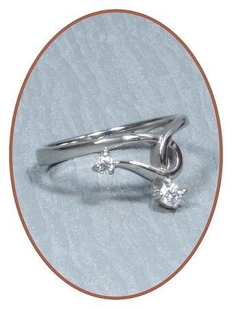 Stainless Steel CZ Cremation Ring - RB117