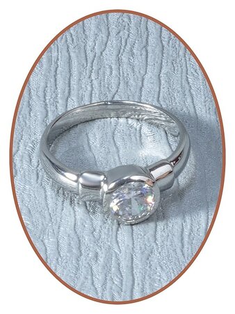 Stainless Steel CZ Cremation Ring - RB040