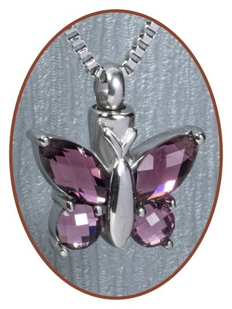 Stainless Steel Cremation 'Butterfly' Pendant - B031