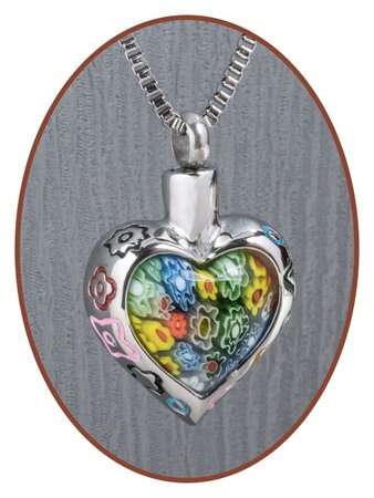 Stainless Steel 'Heart' Cremation Pendant - B024