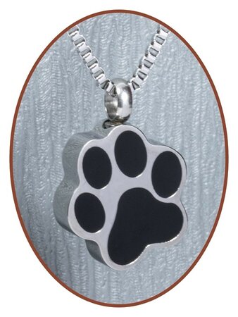 Stainless Steel 'Paw' Cremation Pendant - D022B