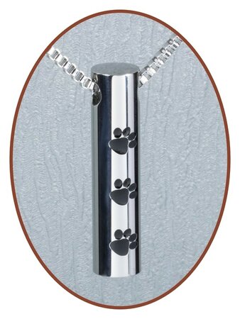 Stainless Steel JB Memorials Premium Cremation Pet Pendant 'Pawprint' - D003