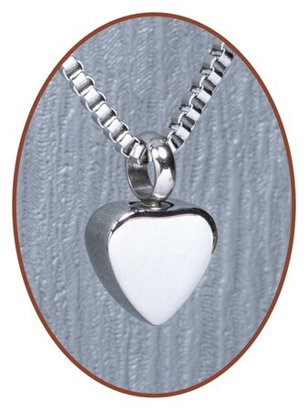 Stainless Steel Cremation Pendant 'Heart' - D005