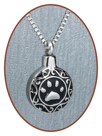 Stainless Steel 'Paw' Cremation Pendant - D007