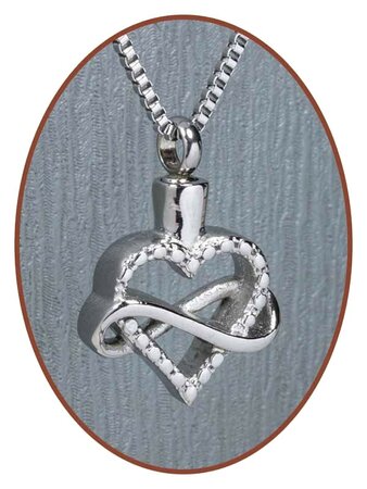 Stainless Steel 'Infinity' Heart Cremation Pendant - B399