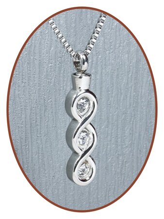 Stainless Steel 'Zirconia' Cremation Pendant - B248